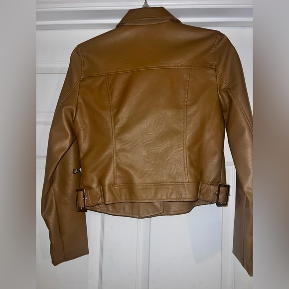 Love Tree Women's Tan Faux Leather Jacket - Picture 3 of 3